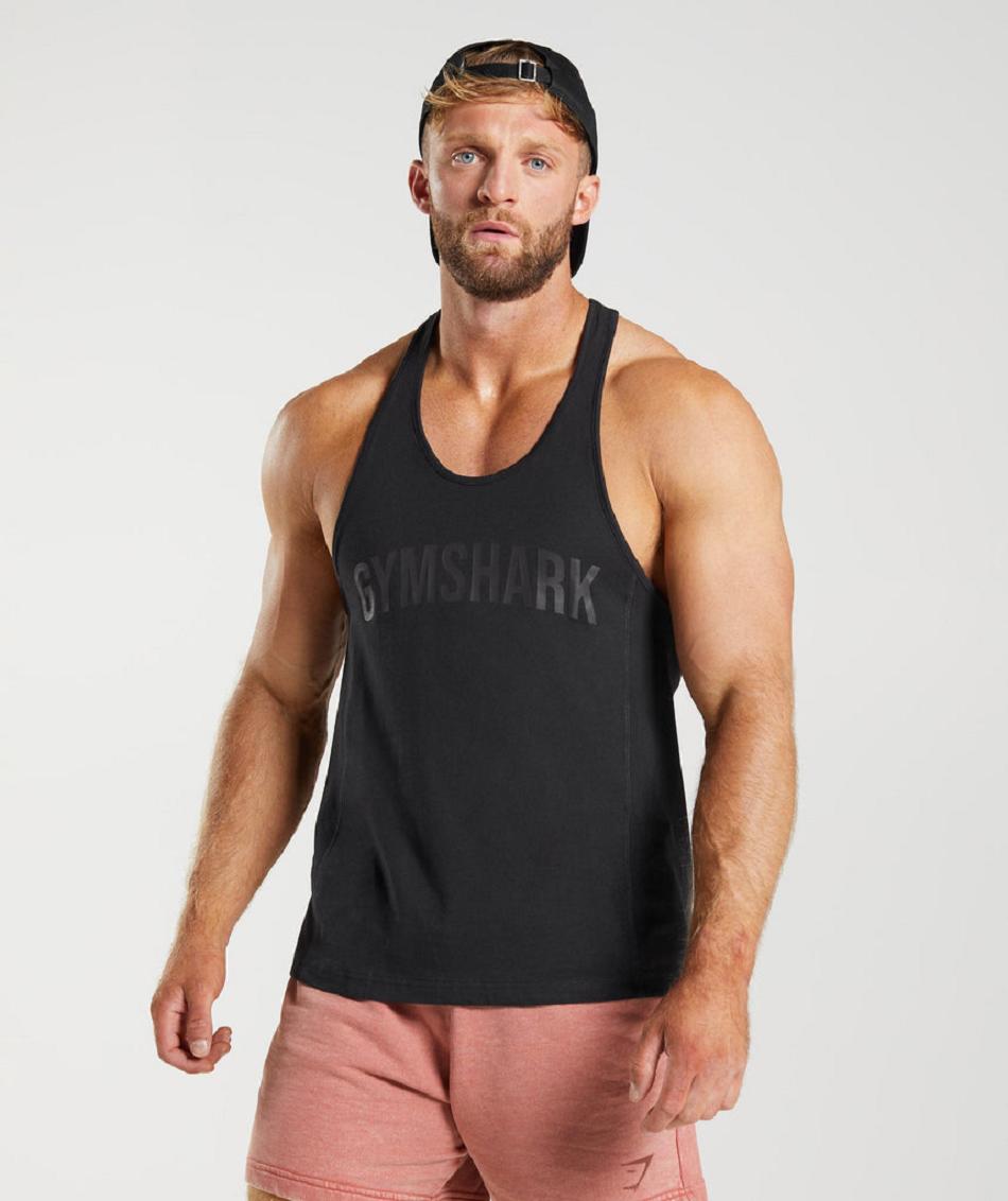 Gymshark Power Muške Stringers Crne | HR 2593ILH